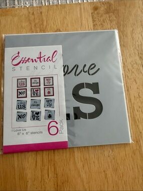 "I Love Us" Mixed Media Stencil Pack -reusable Mylar thick stencils